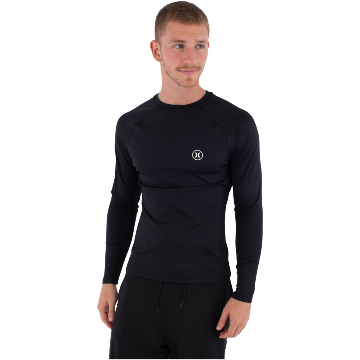 2026 Hurley Hommes Gilet Lycra à Manches Longues Slim Fit Icon Circle MLEU00008 - Black
